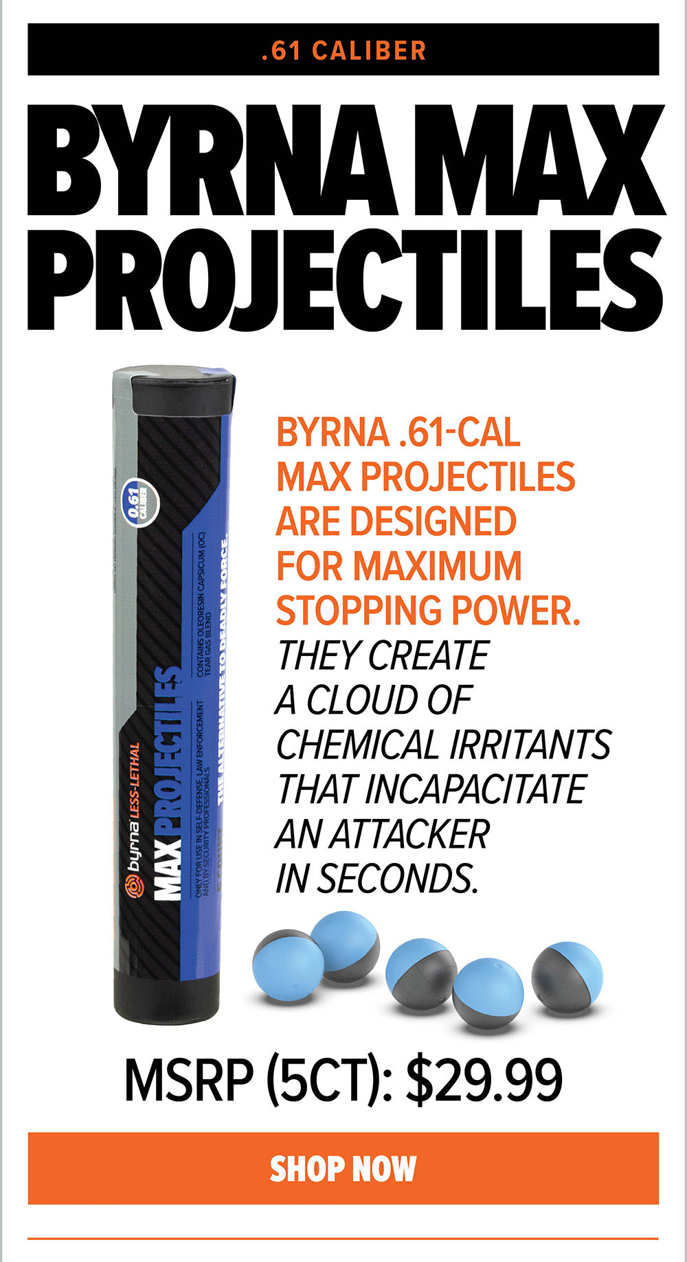 Byrna Compact Launcher (CL) Projectile Launcher Kit